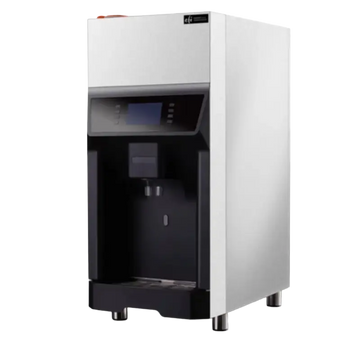 Commercial ice maker for restaurants, sleek design, efficient ice production for high-demand settings.
