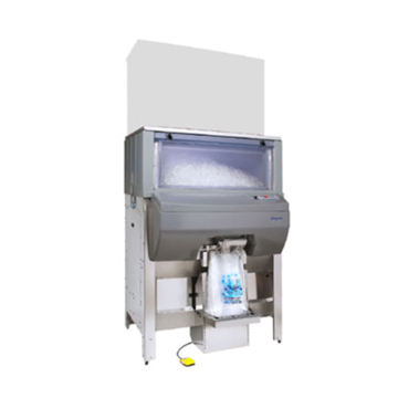 Commercial ice bagging systems for efficient ice packaging in retail or service industries.