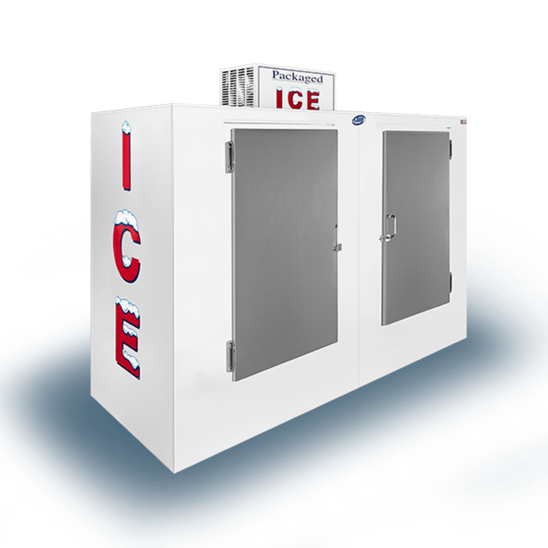 Leer L100UCSP 100 Cu. Ft. Outdoor Ice Merchandiser with Solid Swing Doors