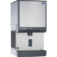 Follett Symphony Plus 25HI414A-SI-DP touchless chewable ice dispenser for healthcare facilities and commercial use.