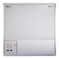 ITV Ice Makers GIQ 1100 Modular Flake Ice Machine with control panel and stainless steel exterior.