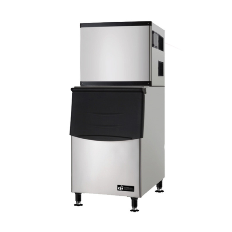 EFI Versa Chill IM-500 air-cooled cube ice machine with 400 lb. bin for commercial use.