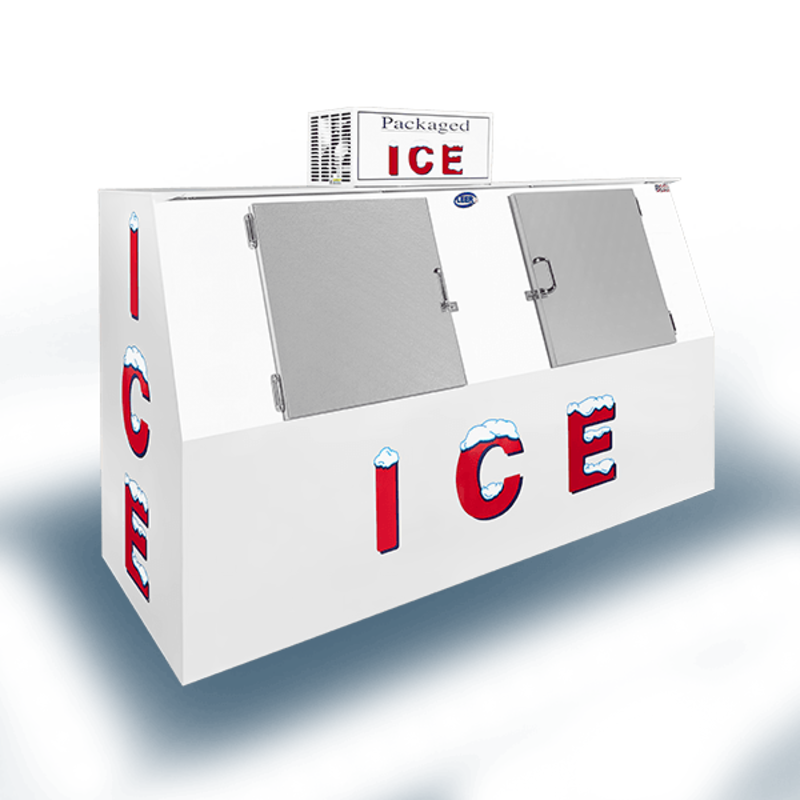 Leer L075SCSP 75 Cu. Ft. Outdoor Slant Front Ice Merchandiser