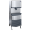Follett 110FB414A-LI Symphony Plus freestanding ice dispenser with 90-lb bin in a modern commercial setting.