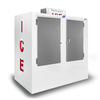 Leer TD120UASP 72-Inch Dual Solid Door Outdoor Bagged Ice Merchandiser for retail ice storage.