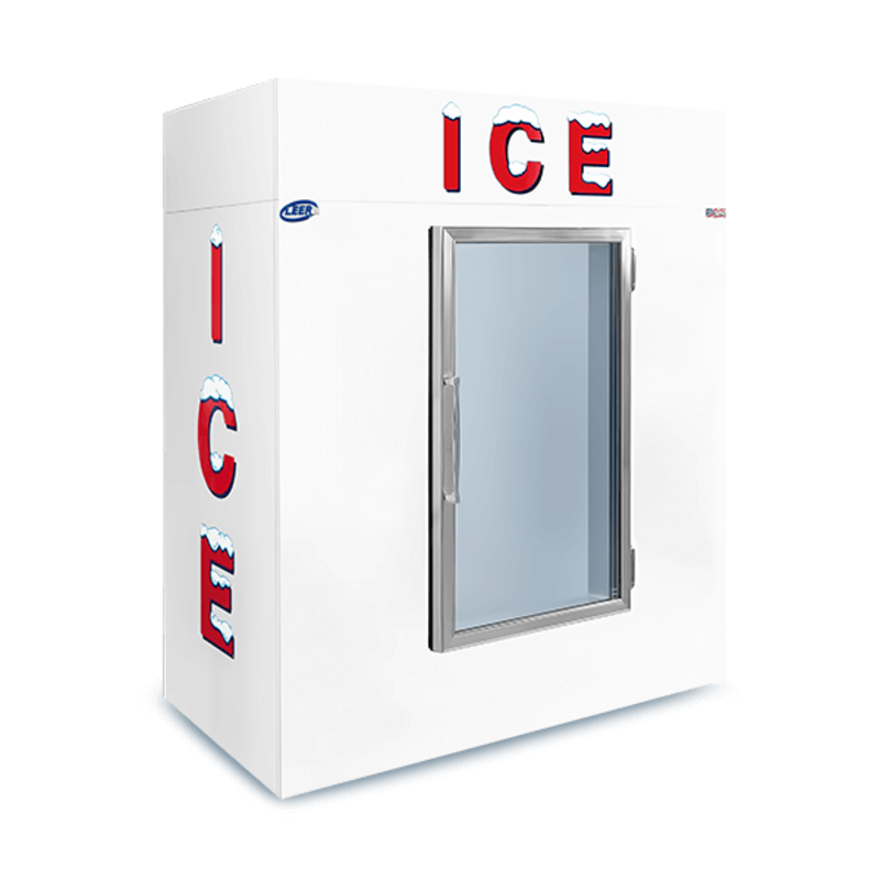 Leer L065UAGP 65 Cu. Ft. Indoor Glass Door Ice Merchandiser, 64" Wide