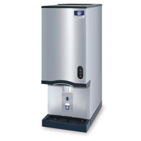 Manitowoc CNP0202A air-cooled nugget ice dispenser with cup holder and control panel.