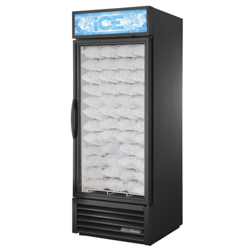 True GDIM-26NT-HC~TSL01 30-Inch Single Glass Door Packaged Ice Merchandiser