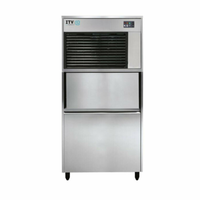 ITV Ice Makers IQ 300C Commercial Flake Ice Machine with 132 lb Bin for efficient ice production.