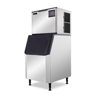 EFI IM-700 Commercial Ice Maker and Bin Combo with stainless steel finish and integrated storage.