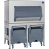 Manitowoc ice storage cart system featuring a 1304-lb capacity 60-inch ice storage bin with two carts.