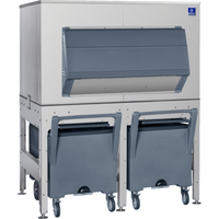 Manitowoc ice storage cart system featuring a 1304-lb capacity 60-inch ice storage bin with two carts.