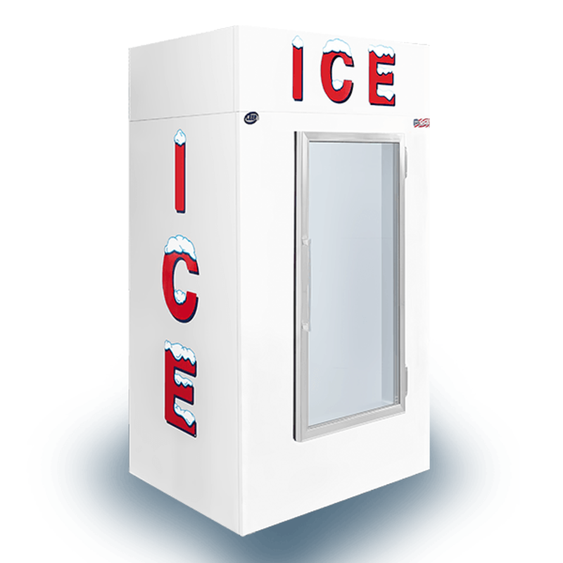 Leer L040UCGP 40 Cu. Ft. Glass Door Indoor Packaged Ice Merchandiser
