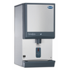 Follett Symphony Plus E12CI414A-SI Touchless Countertop Ice Dispenser, generating nugget ice for clinics and breakrooms.