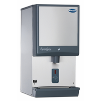 Follett Symphony Plus E12CI414A-SI Touchless Countertop Ice Dispenser, generating nugget ice for clinics and breakrooms.