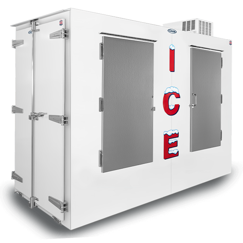 Leer L225UASPPL Heavy-Duty 225 Cu. Ft. Pallet-Load Outdoor Ice Merchandiser