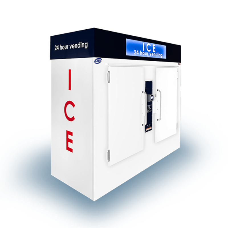 Leer L085UASVP 85 Cu. Ft. Outdoor Ice Vending Machine with Solid Swing Doors