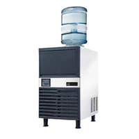 EFI IM-120-WB bottled water ice maker with built-in bin, producing crystal-clear ice cubes for businesses.