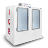 Leer TD120UAGP 72-Inch Commercial Indoor Glass Door Ice Merchandiser with clear glass doors and large internal space.