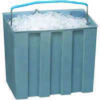 Manitowoc K00416 Six-Pack Ice Transport Totes for commercial use filled with ice, ideal for efficient ice distribution.