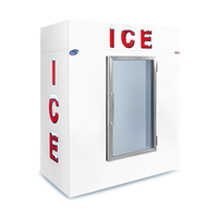 Leer L065UCGP indoor ice merchandiser with glass door features a bright design for packaged ice sales.