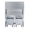ITV SCD-1800 60-inch commercial ice shuttle system with two transport carts for efficient ice management.