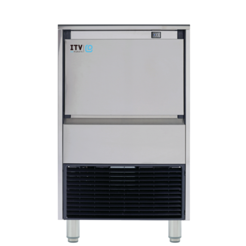 ITV Ice Makers DELTA NG 150 self-contained 150 lb gourmet ice machine front view.