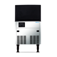 Resolute ICB8033 80-lb air-cooled cube ice machine with 33-lb built-in bin for efficient ice production.