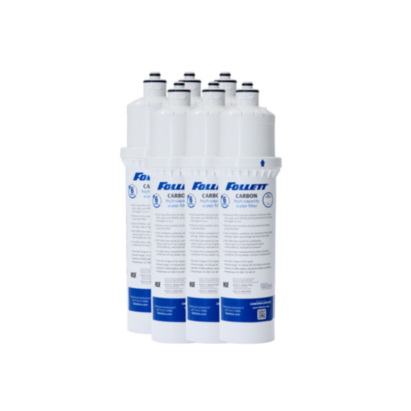 Follett CARBONHICAPFILTER6 Replacement High-Capacity Carbon Water Filters (Pack of 6) for beverage equipment.
