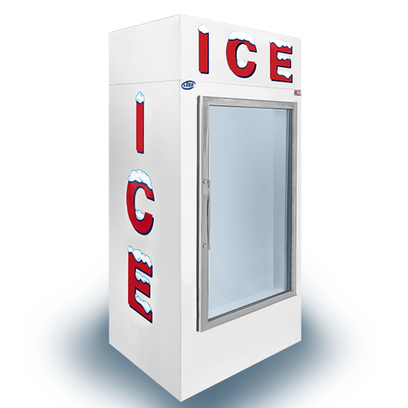 Leer L030UCGP 30 Cu. Ft. Glass Door Merchandiser for Indoor Ice Sales